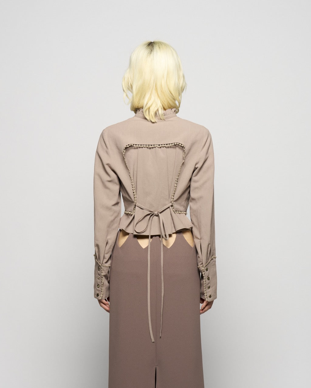 hanging straight skirt Olive brown【Delivery in February 2026】
