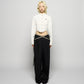 back curtain cropped blouse Off white【Delivery in January 2026】