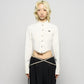 multi way ribbon tape pants Black【Delivery in February 2026】