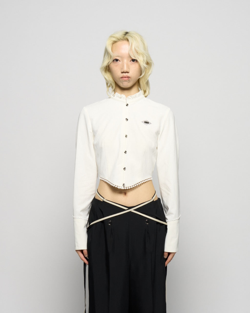 multi way ribbon tape pants Black【Delivery in February 2026】