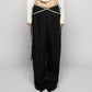 multi way ribbon tape pants Black【Delivery in February 2026】