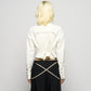 back curtain cropped blouse Off white【Delivery in January 2026】