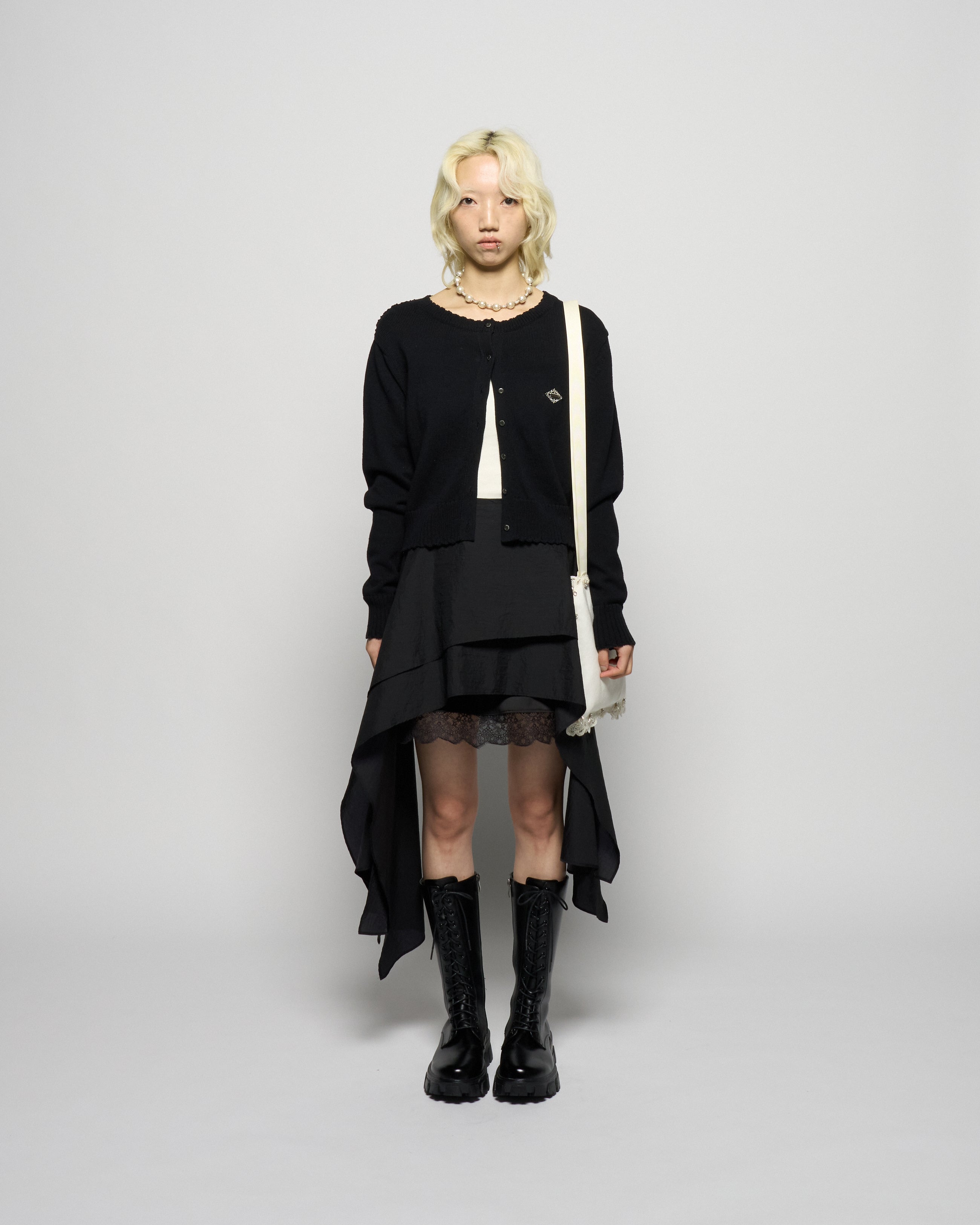 トップス k8.0 b l k R x i v / king kong knit cupid in HEAVEN crochet knit cardigan Black【stock】 – tanakadaisuke