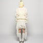 fuzzy lace drawstring blouson Cream【Delivery in January 2026】