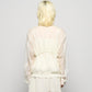 fuzzy lace drawstring blouson Cream【Delivery in January 2026】