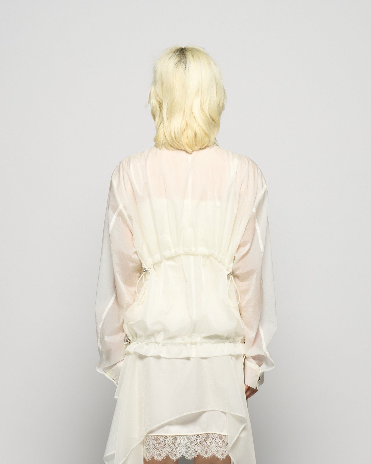 asymmetry hem layered skirt Ivory【Delivery in February 2026】