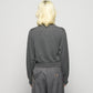 ribbon knight bijou embroidery cardigan Heather gray【Delivery in February 2026】