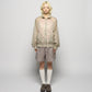 ribbon tulle embroidery wind breaker Khaki 【Delivery in January 2026】