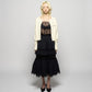 tiered lace frill skirt Black【Delivery in February 2026】