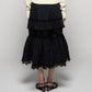 tiered lace frill skirt Black【Delivery in February 2026】