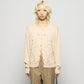 Ribbon tulle pearl embroidery cardigan Shell pink【Delivery in February 2026】