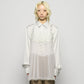 pin tuck frilled shirt Smoke green【Delivery in January 2026】
