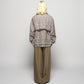 fuzzy lace drawstring blouson Khaki【Delivery in January 2026】
