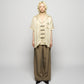Wild bloom beads embroidery open collar shirt Champagne beige【Delivery in March 2026】