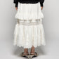tiered lace frill skirt White【Delivery in February 2026】