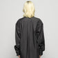 ribbon tulle embroidery shirt Black【Delivery in January 2026】