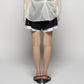 seam frayed dropped chain culottes pants Black【Delivery in February 2026】