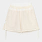 fuzzy lace layered half pants Cream【Delivery in January 2026】