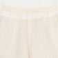 fuzzy lace layered half pants Cream【Delivery in January 2026】