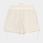 fuzzy lace layered half pants Cream【Delivery in January 2026】