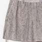 fuzzy lace layered half pants Khaki【Delivery in January 2026】