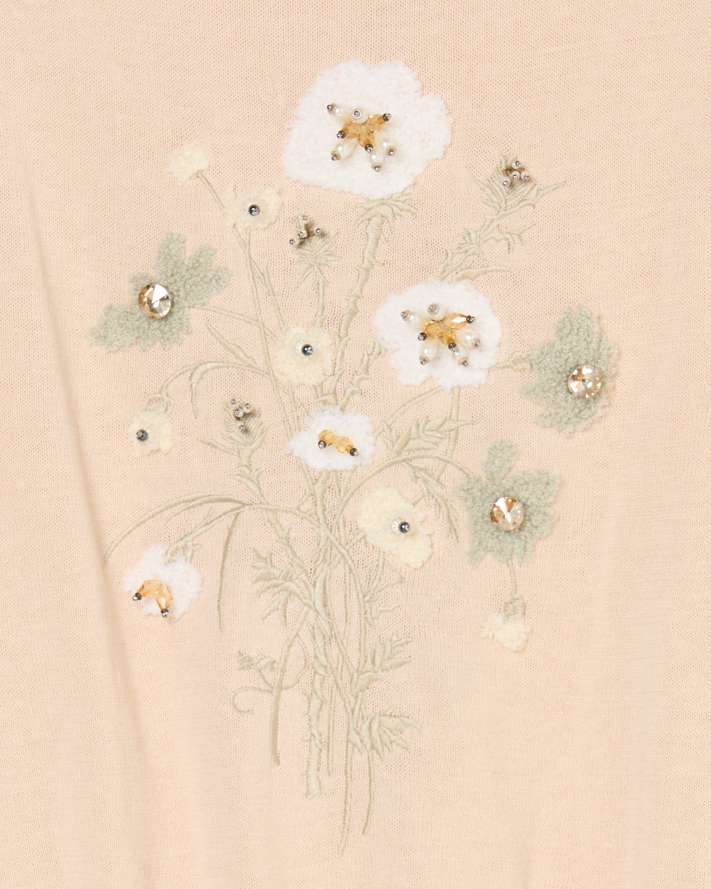 wild bloom beads embroidery cardigan Shell pink【Delivery in February 2026】