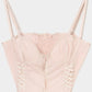 lace up garter sheer corset Shell pink【Delivery in February 2026】
