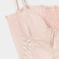 lace up garter sheer corset Shell pink【Delivery in February 2026】