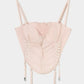lace up garter sheer corset Shell pink【Delivery in February 2026】