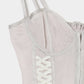 lace up garter sheer corset Smoke green【Delivery in February 2026】