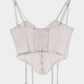 lace up garter sheer corset Smoke green【Delivery in February 2026】