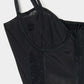 lace up garter sheer corset Black【Delivery in February 2026】