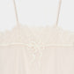 lazy ribbon sheer camisole Ivory【Delivery in February 2026】