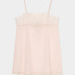 lazy ribbon sheer camisole Shell pink【Delivery in February 2026】
