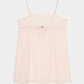 lazy ribbon sheer camisole Shell pink【Delivery in February 2026】