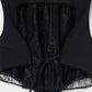 back lace curtain no sleeve blouse Black【Delivery in January 2026】