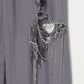 chain damaged denim pants Gray【Delivery in February 2026】
