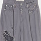 chain damaged denim pants Gray【Delivery in February 2026】