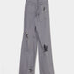 chain damaged denim pants Gray【Delivery in February 2026】