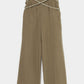 multi way ribbon tape pants Olive【Delivery in February 2026】