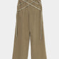 multi way ribbon tape pants Olive【Delivery in February 2026】