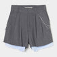 seam frayed dropped chain culottes pants Gray【Delivery in February 2026】