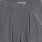 seam frayed dropped chain culottes pants Gray【Delivery in February 2026】
