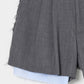 seam frayed dropped chain culottes pants Gray【Delivery in February 2026】