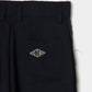 seam frayed dropped chain pants Black【Delivery in February 2026】