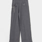 seam frayed dropped chain pants Gray【Delivery in February 2026】