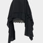 asymmetry hem layered skirt Black【Delivery in February 2026】