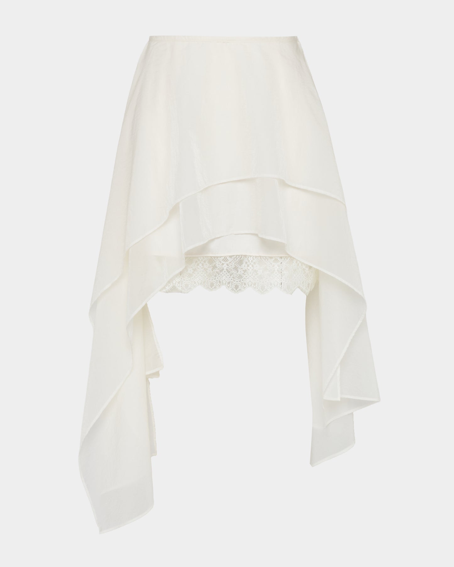 asymmetry hem layered skirt Ivory【Delivery in February 2026】