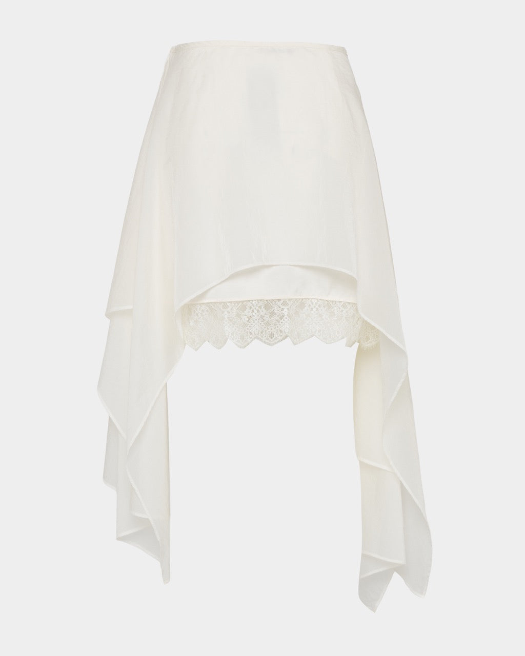 asymmetry hem layered skirt Ivory【Delivery in February 2026】