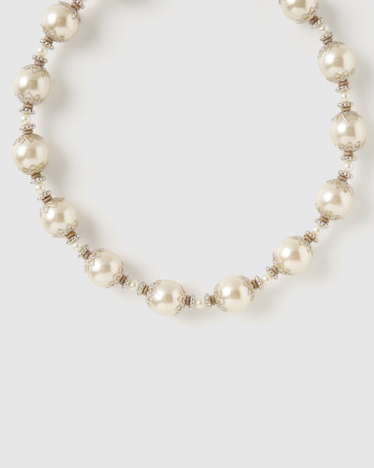 metal beads pearl necklace【Delivery in March 2026】